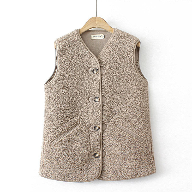 Calmara Lambswool Suede Vest