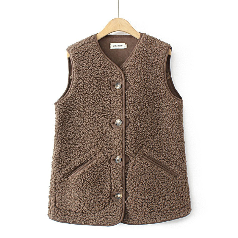 Calmara Lambswool Suede Vest