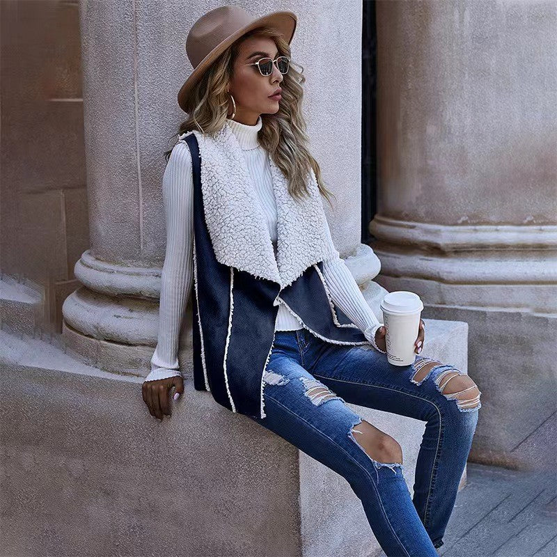 Valestra Suede Lapel Vest