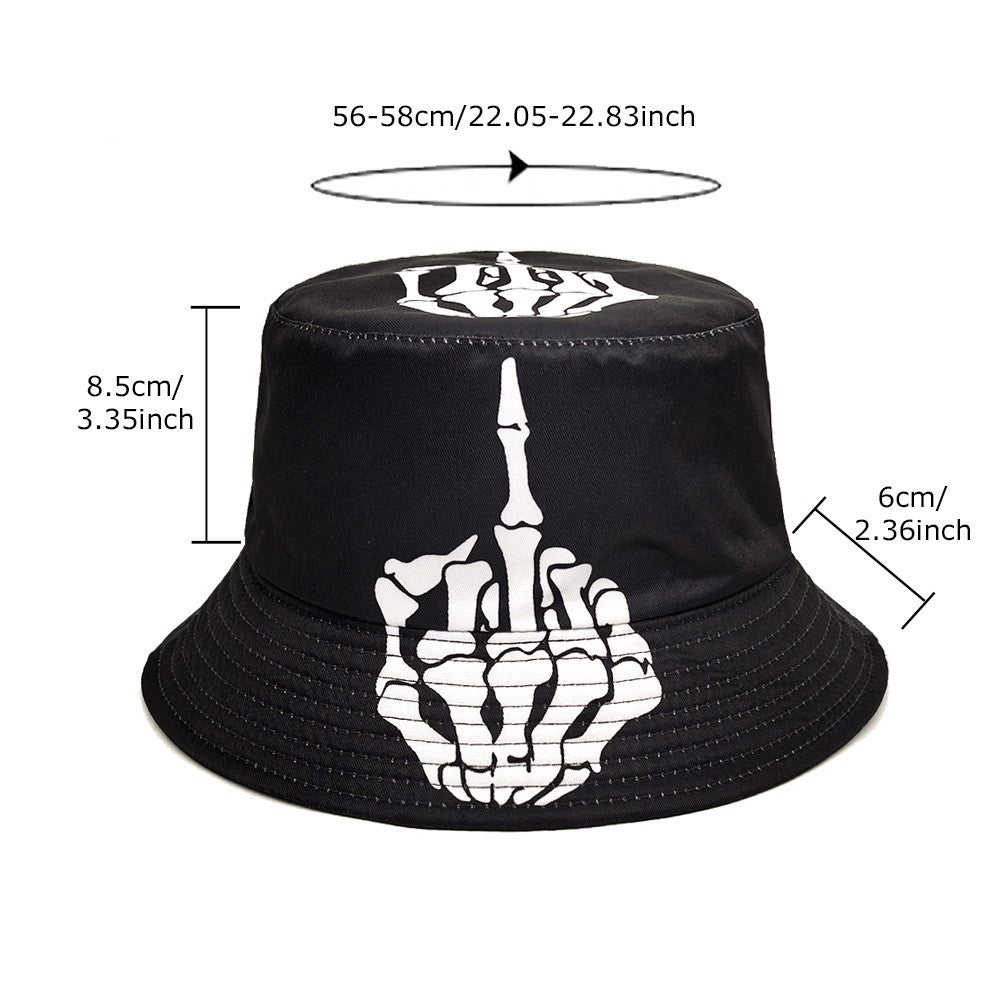 Veyric Skull Print Bucket Hat